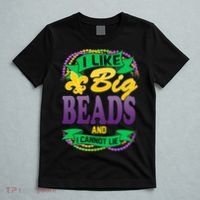 Mardi Gras I like big beads and i cannot lie T-Shirt thumb 5
