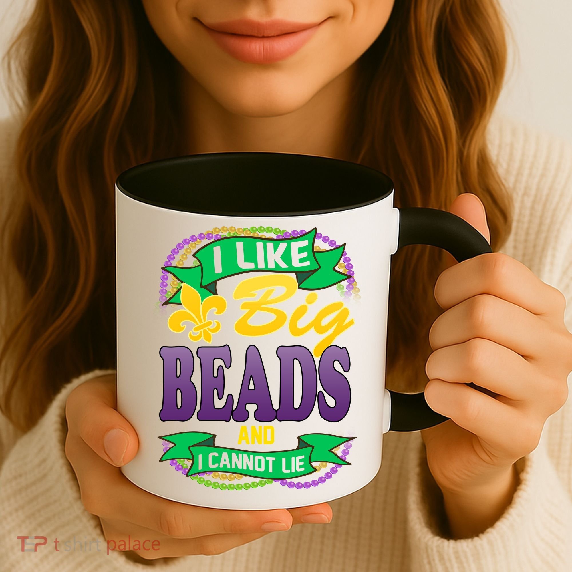 Mardi Gras I like big beads and i cannot lie Coffee Mug
