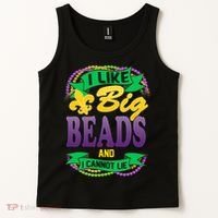 Mardi Gras I like big beads and i cannot lie Tank Top thumb 2