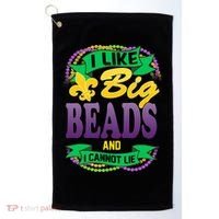 Mardi Gras I like big beads and i cannot lie Golf Towel thumb 0