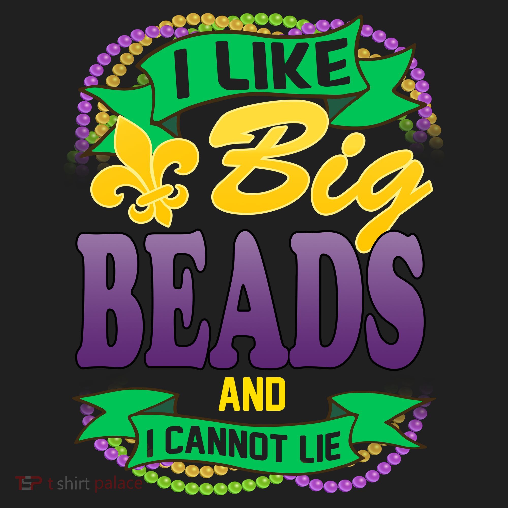 Mardi Gras I like big beads and i cannot lie Golf Towel