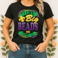 Mardi Gras I like big beads and i cannot lie Women's T-Shirt thumb 2