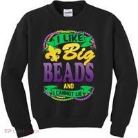 Mardi Gras I like big beads and i cannot lie Kids Sweatshirt thumb 0