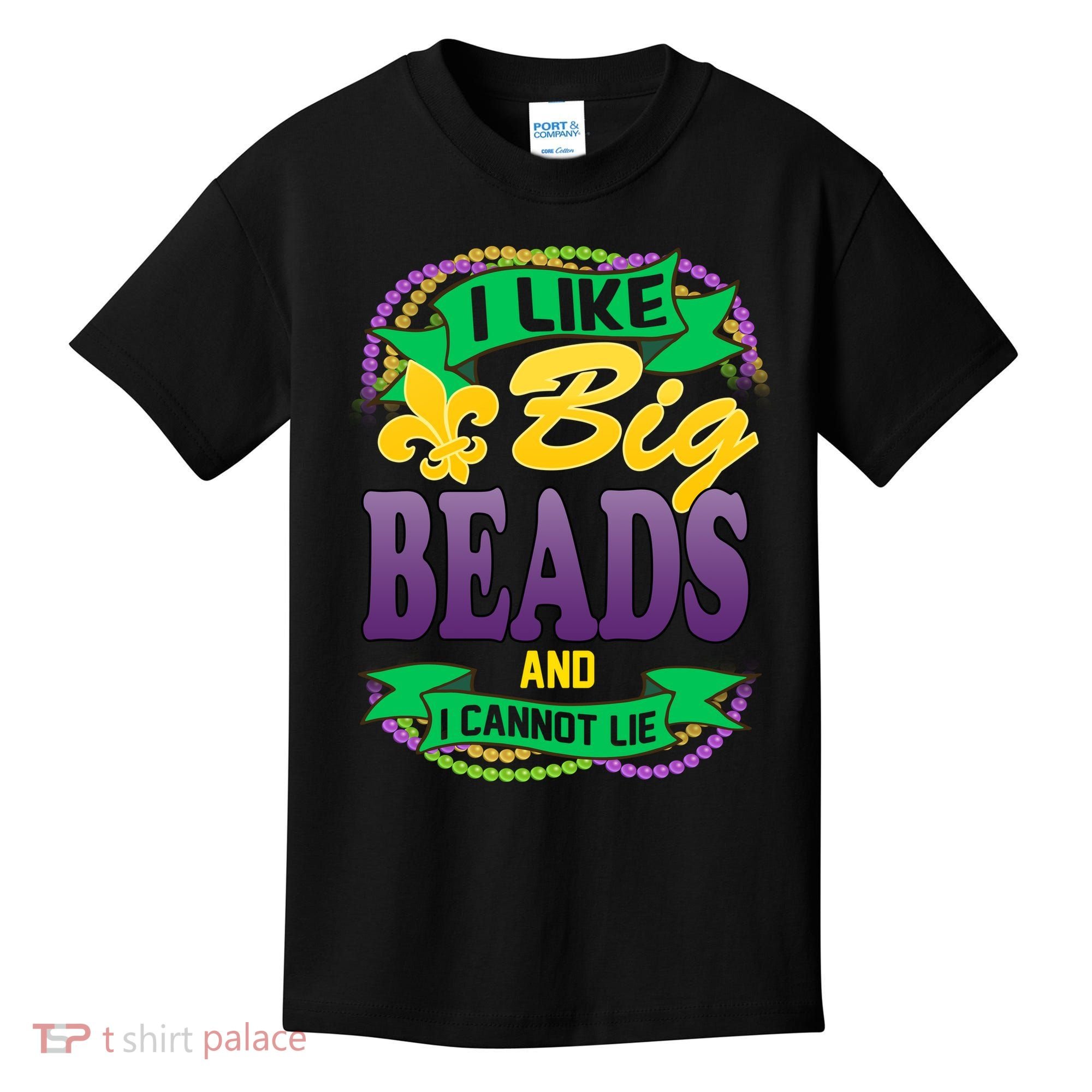 Mardi Gras I like big beads and i cannot lie Kids T-Shirt