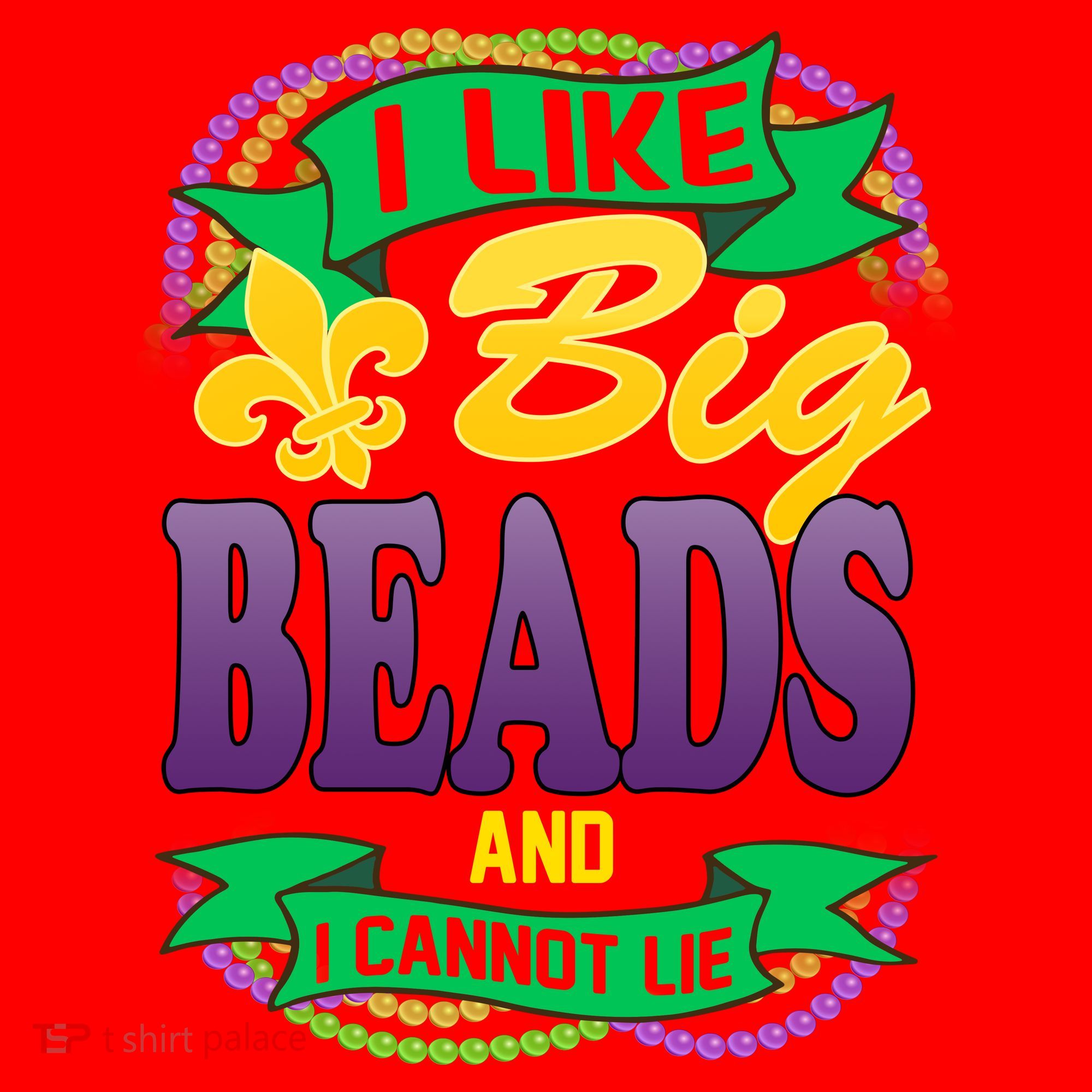 Mardi Gras I like big beads and i cannot lie Santa Hat