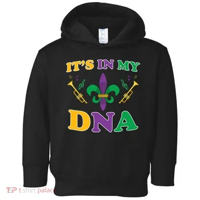 Mardi Gras It's My DNA Toddler Hoodie