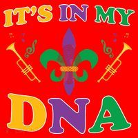 Mardi Gras It's My DNA Santa Hat thumb 1