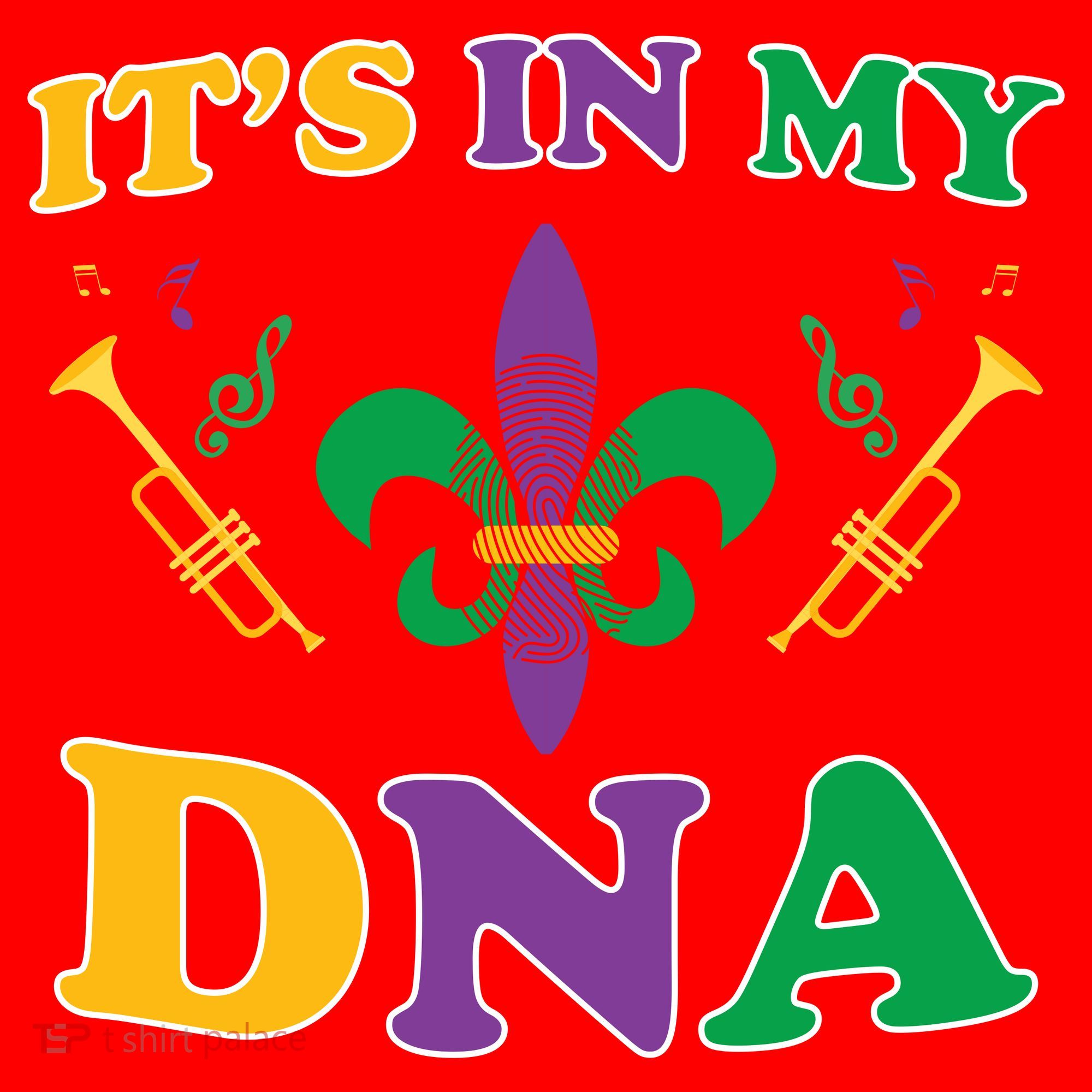 Mardi Gras It's My DNA Santa Hat