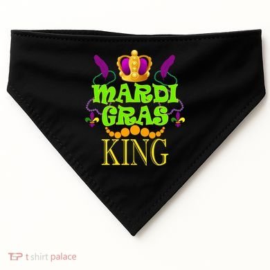 Mardi Gras King USA-Made Doggie Bandana