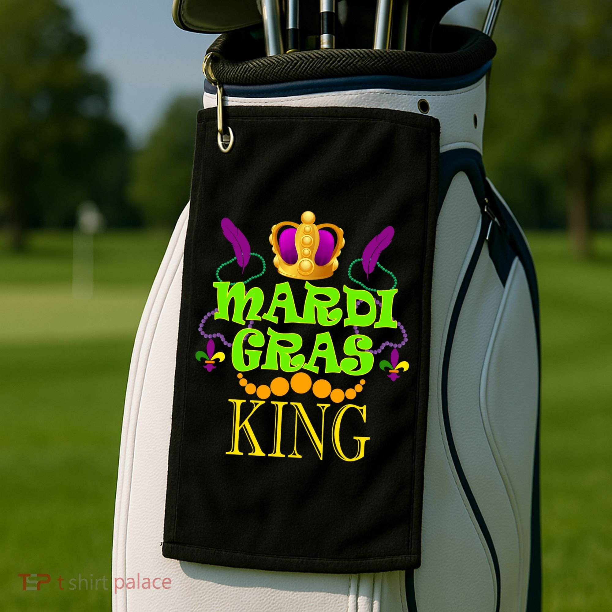 Mardi Gras King Golf Towel