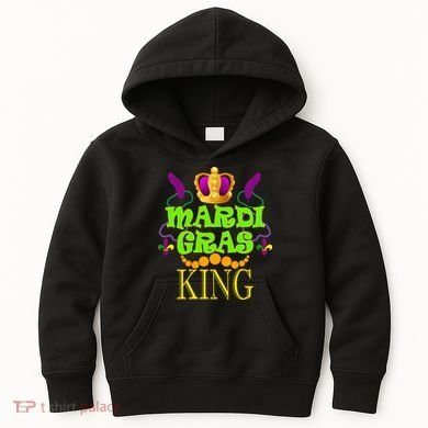 Mardi Gras King Kids Hoodie