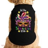 Mardi Gras Let The Shenanigans Begin Doggie Tank thumb 0