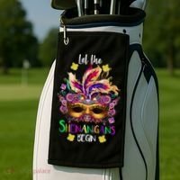 Mardi Gras Let The Shenanigans Begin Golf Towel thumb 2