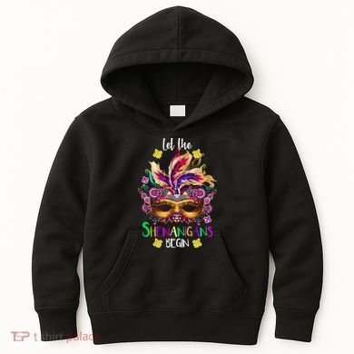 Mardi Gras Let The Shenanigans Begin Kids Hoodie