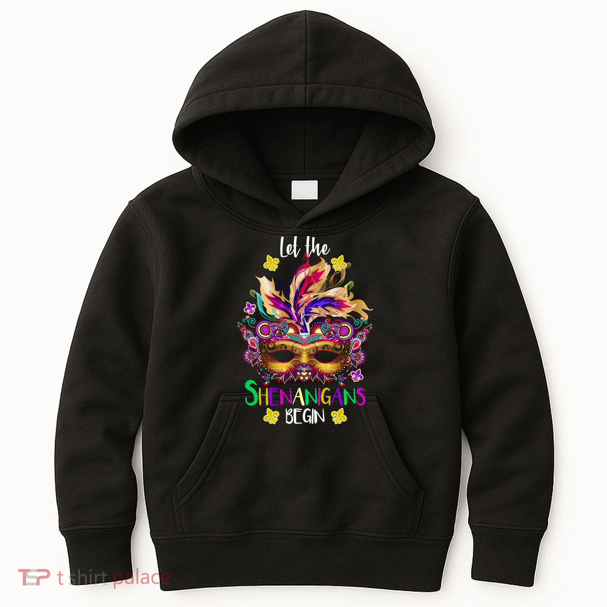 Mardi Gras Let The Shenanigans Begin Kids Hoodie