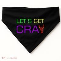 Mardi Gras Let's Get Cray USA-Made Doggie Bandana thumb 0
