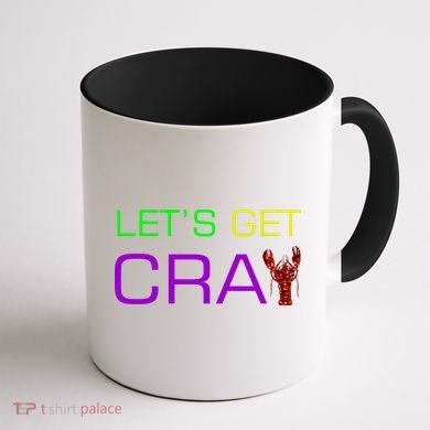 Mardi Gras Let's Get Cray Coffee Mug back