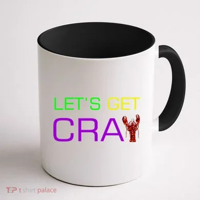 Mardi Gras Let's Get Cray Coffee Mug back
