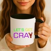 Mardi Gras Let's Get Cray Coffee Mug thumb 3