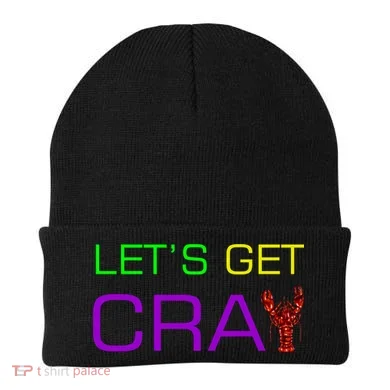 Mardi Gras Let's Get Cray Beanie