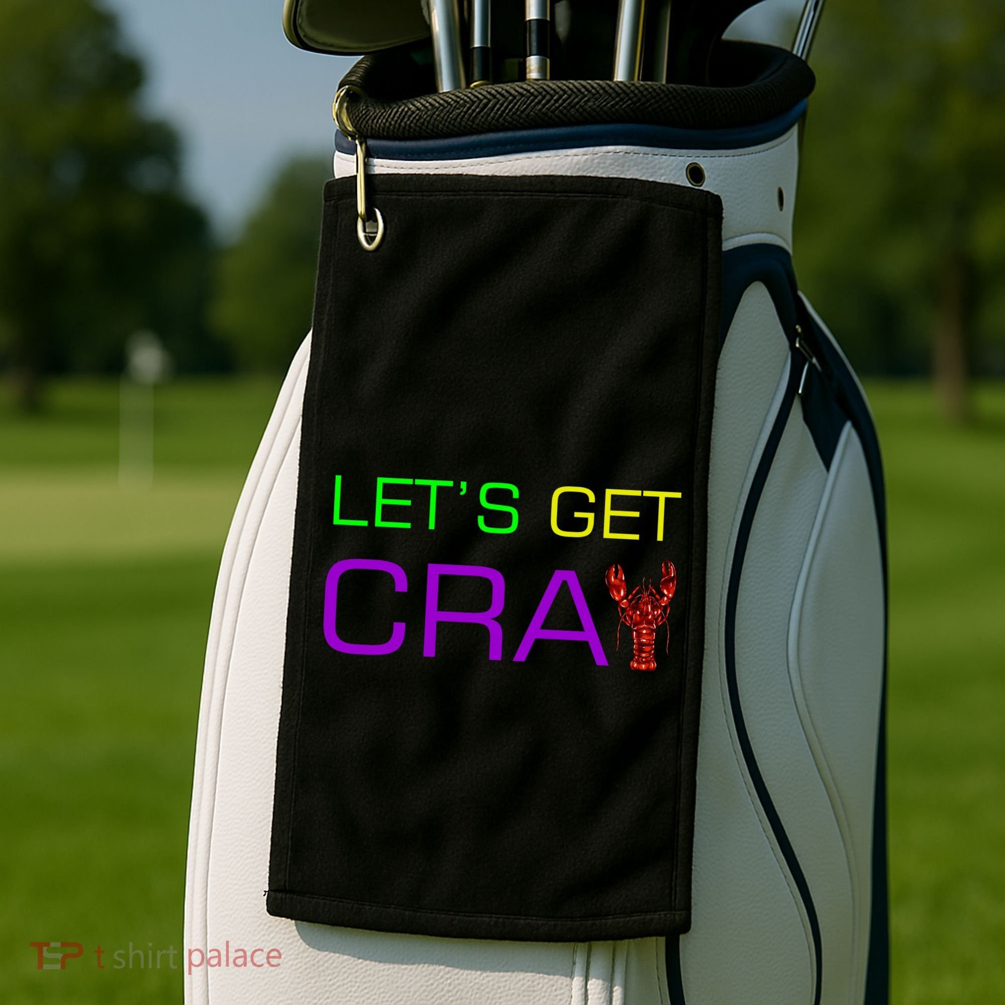 Mardi Gras Let's Get Cray Golf Towel