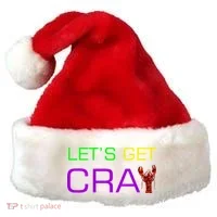 Mardi Gras Let's Get Cray Santa Hat thumb 0