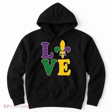 Mardi Gras Love Spade  Hoodie