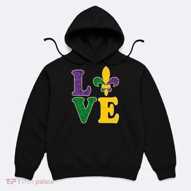 Mardi Gras Love Spade  Hoodie