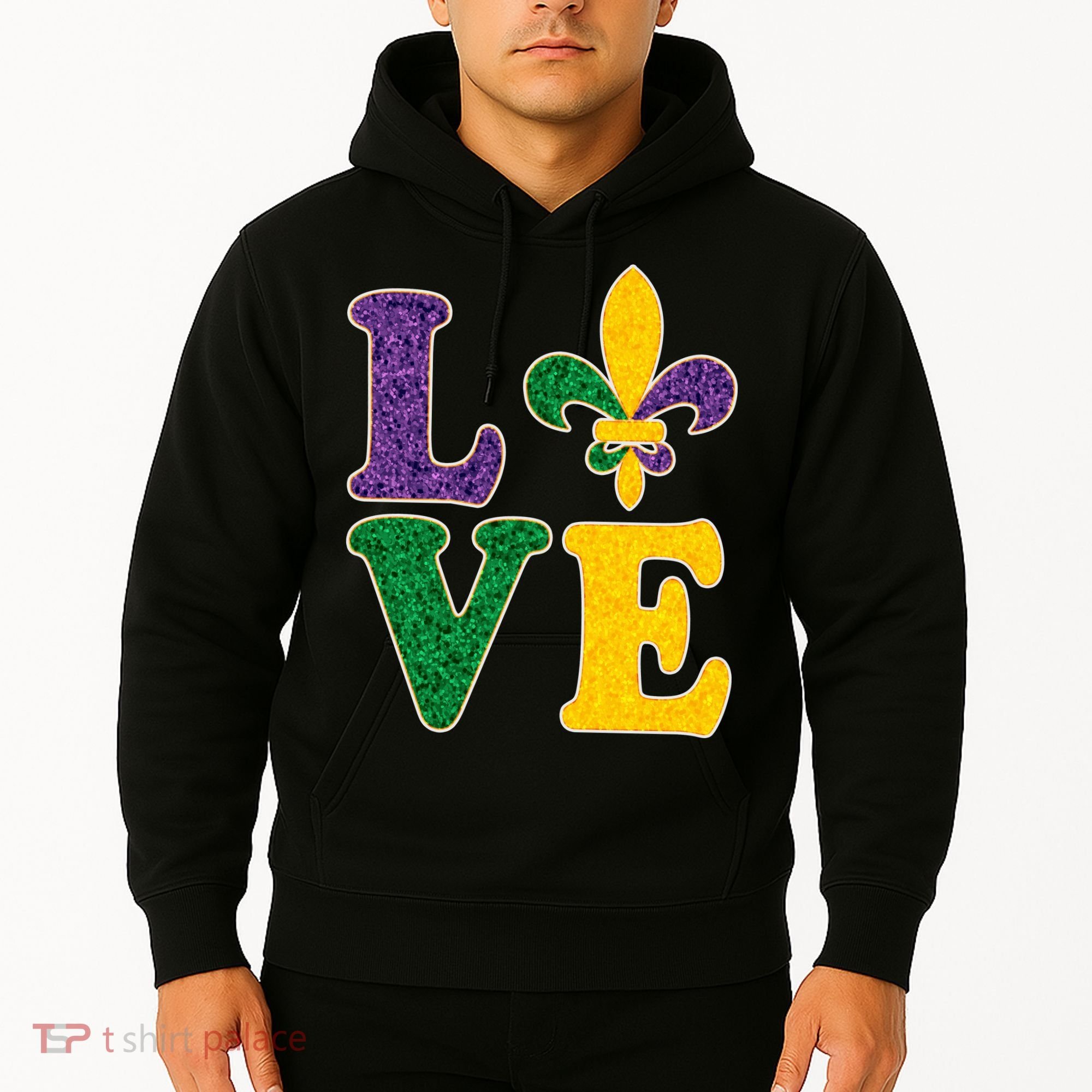 Mardi Gras Love Spade  Hoodie