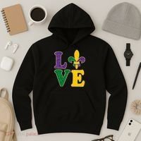 Mardi Gras Love Spade  Hoodie thumb 3