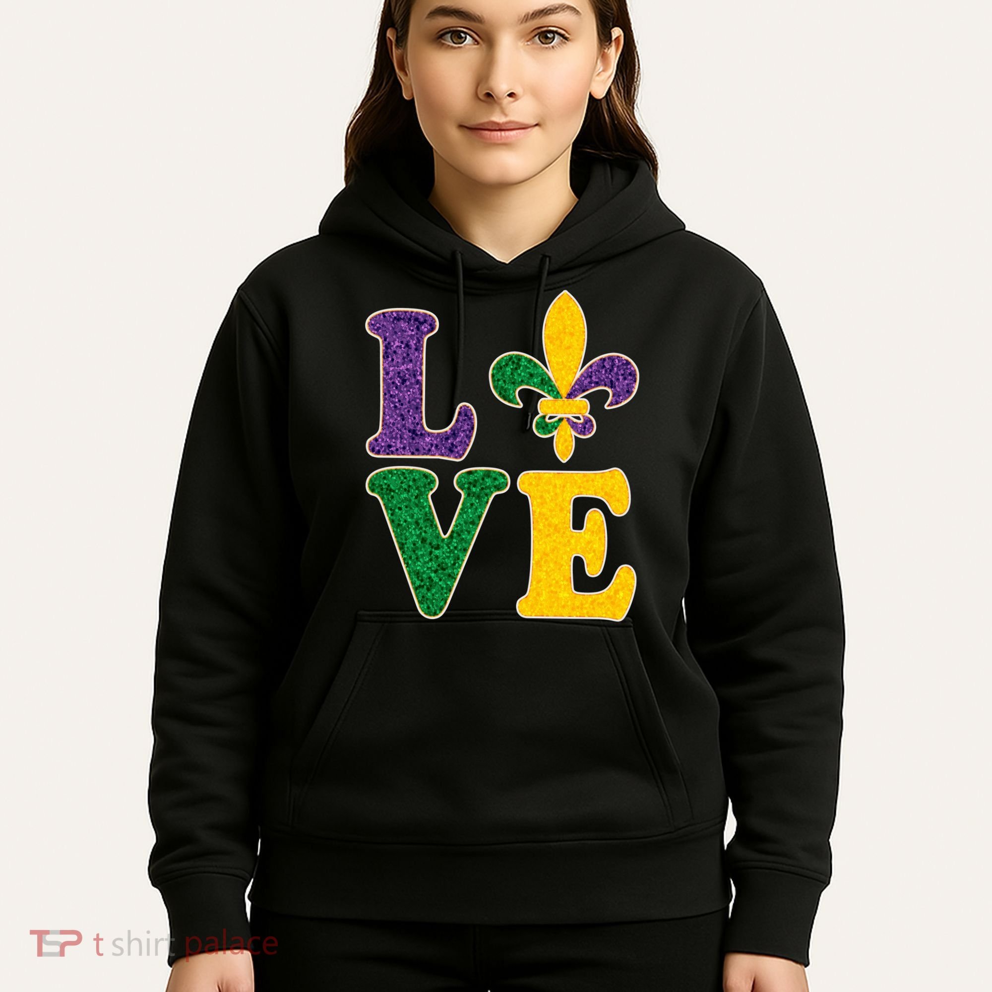 Mardi Gras Love Spade  Hoodie