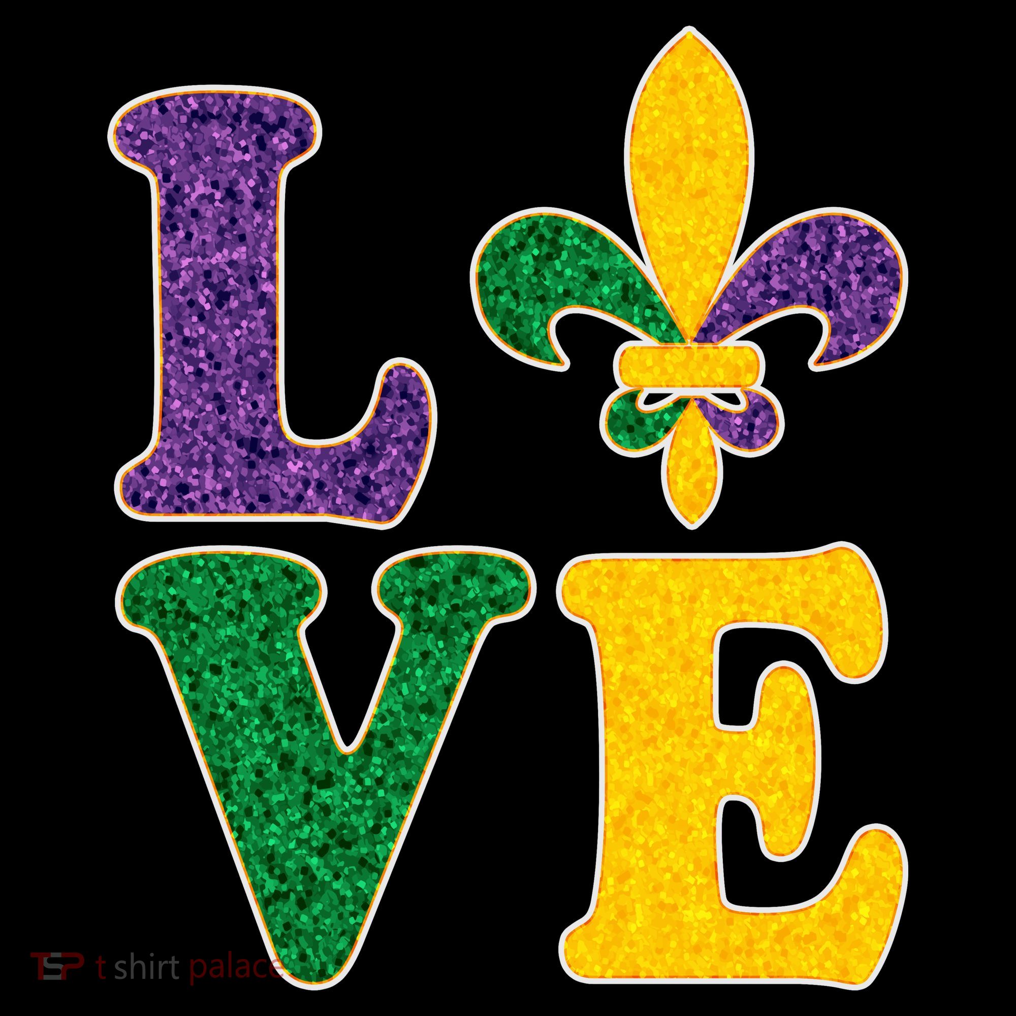 Mardi Gras Love Spade  Hoodie