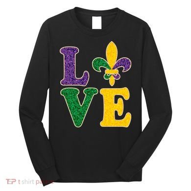 Mardi Gras Love Spade  Long Sleeve Shirt