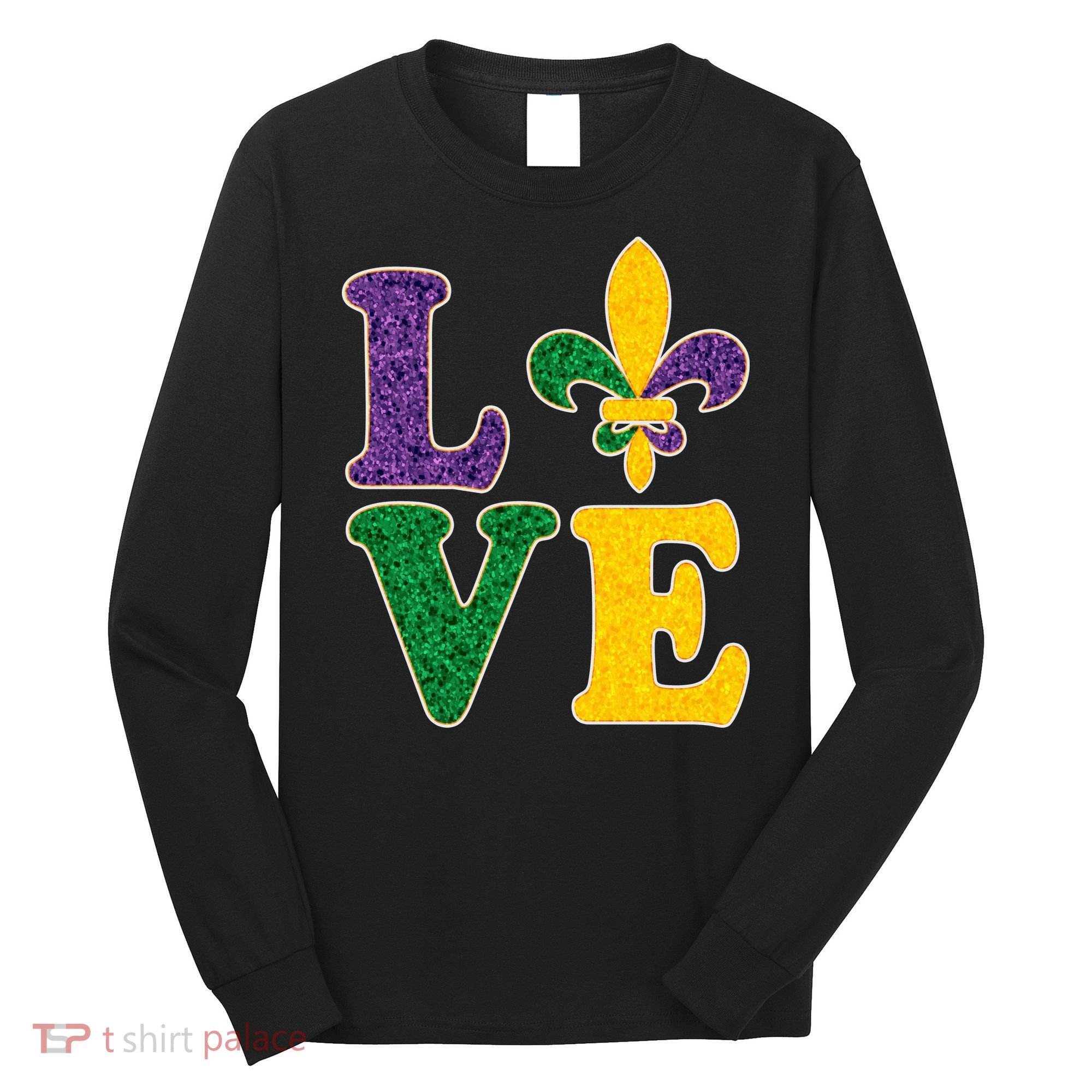 Mardi Gras Love Spade  Long Sleeve Shirt