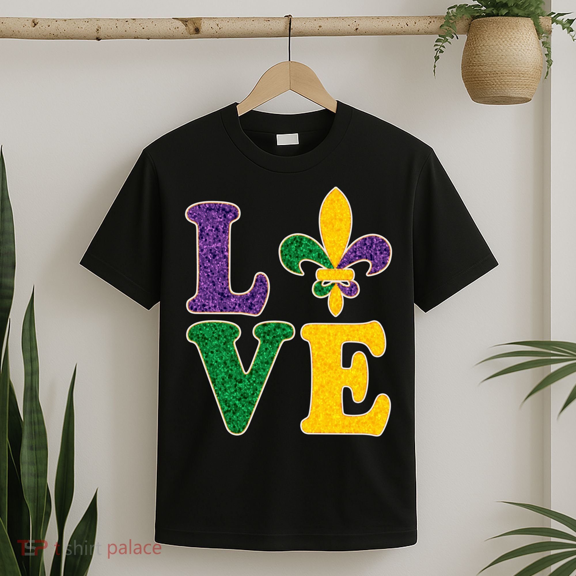 Mardi Gras Love Spade  T-Shirt