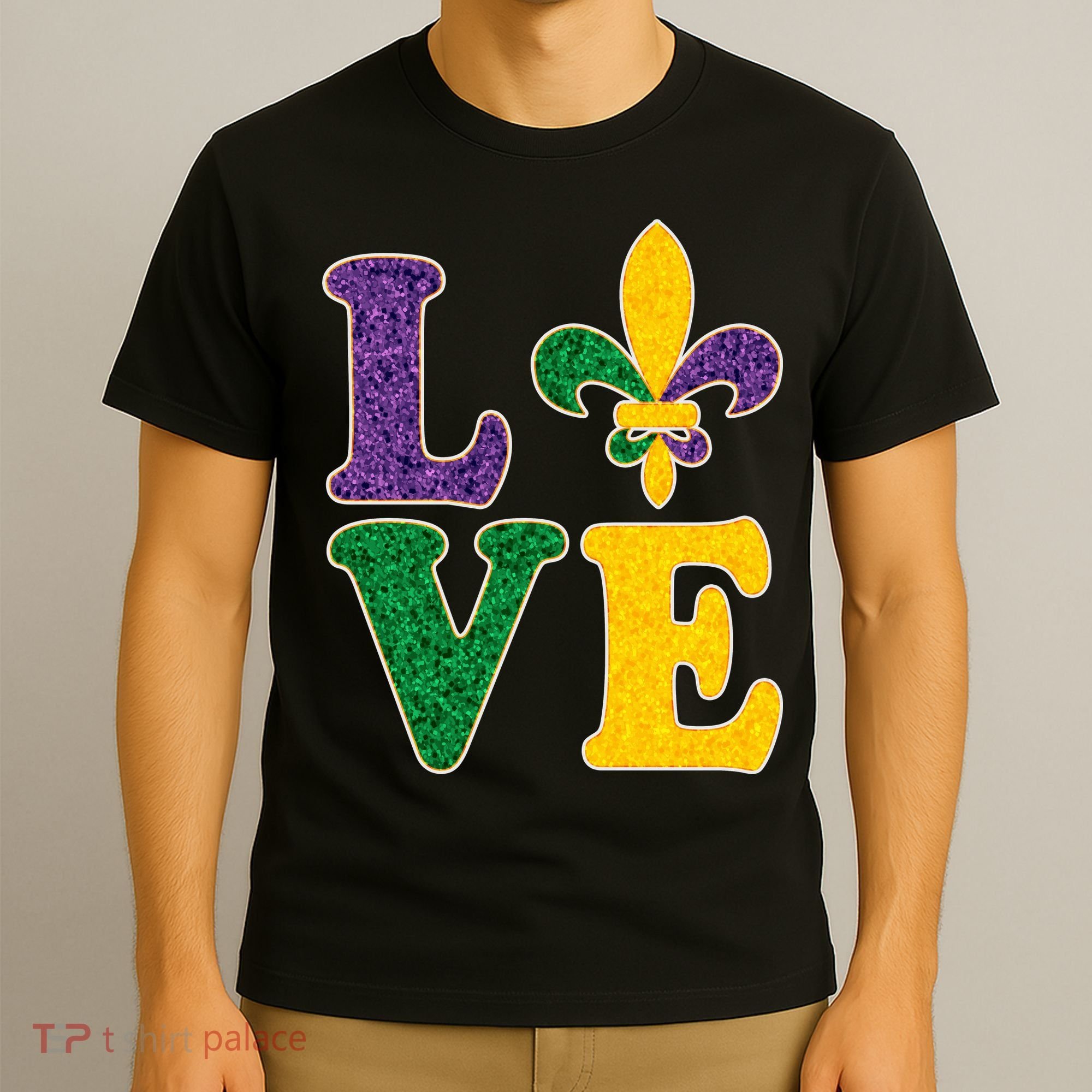 Mardi Gras Love Spade  T-Shirt
