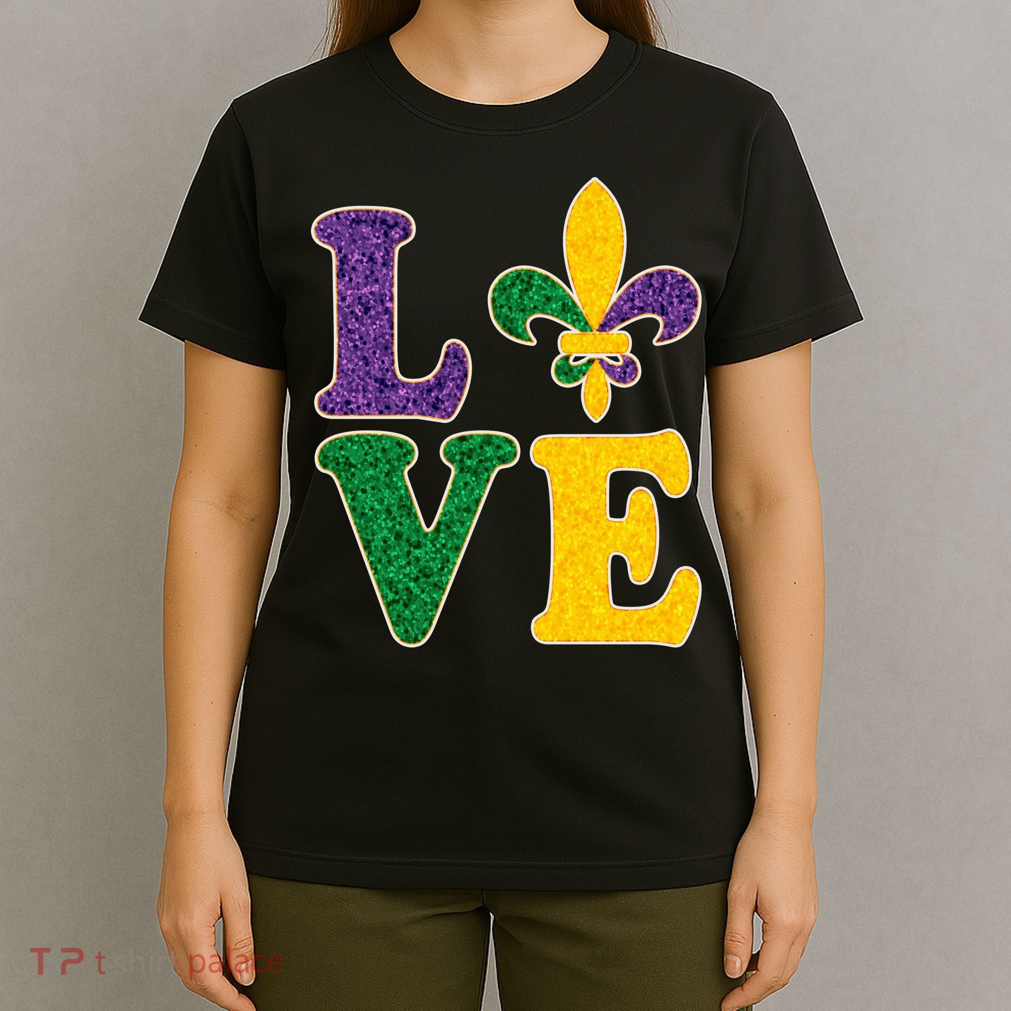 Mardi Gras Love Spade  T-Shirt
