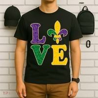Mardi Gras Love Spade  T-Shirt thumb 6