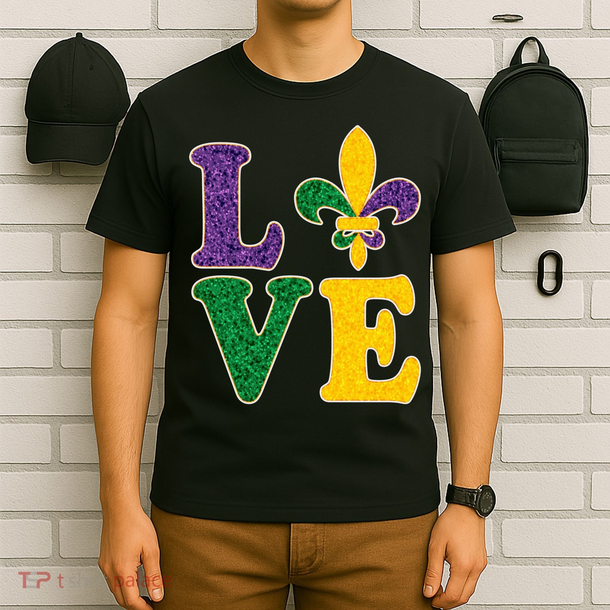 Mardi Gras Love Spade  T-Shirt