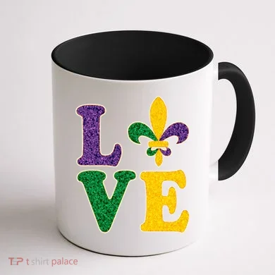 Mardi Gras Love Spade  Coffee Mug back
