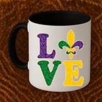 Mardi Gras Love Spade  Coffee Mug thumb 2