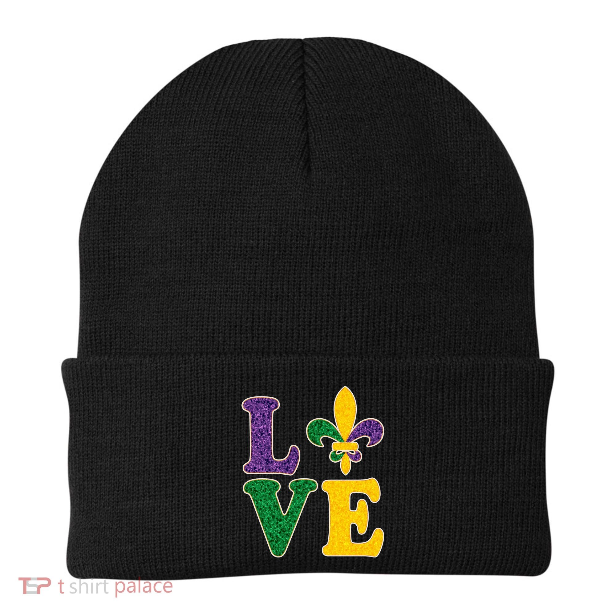 Mardi Gras Love Spade  Beanie