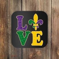 Mardi Gras Love Spade  Coaster thumb 0
