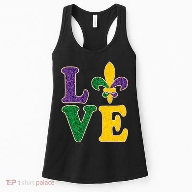 Mardi Gras Love Spade  Women's Tank Top