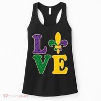 Mardi Gras Love Spade  Women's Tank Top thumb 0