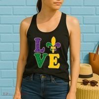 Mardi Gras Love Spade  Women's Tank Top thumb 2