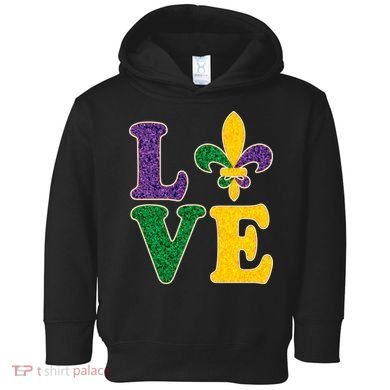 Mardi Gras Love Spade  Toddler Hoodie