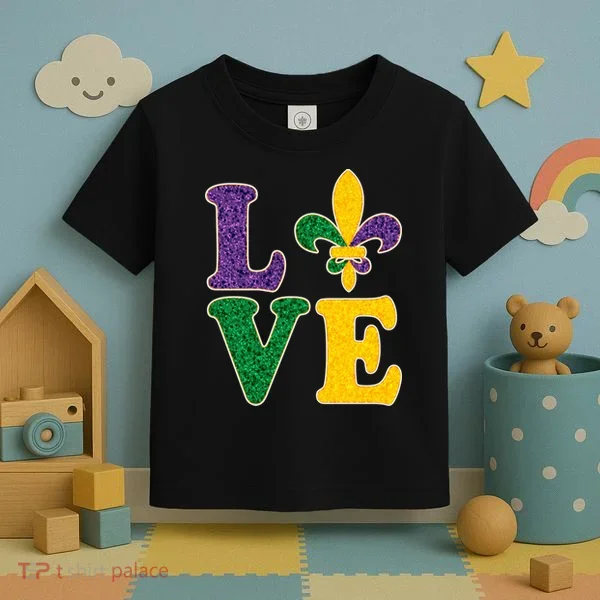 Mardi Gras Love Spade  Toddler T-Shirt