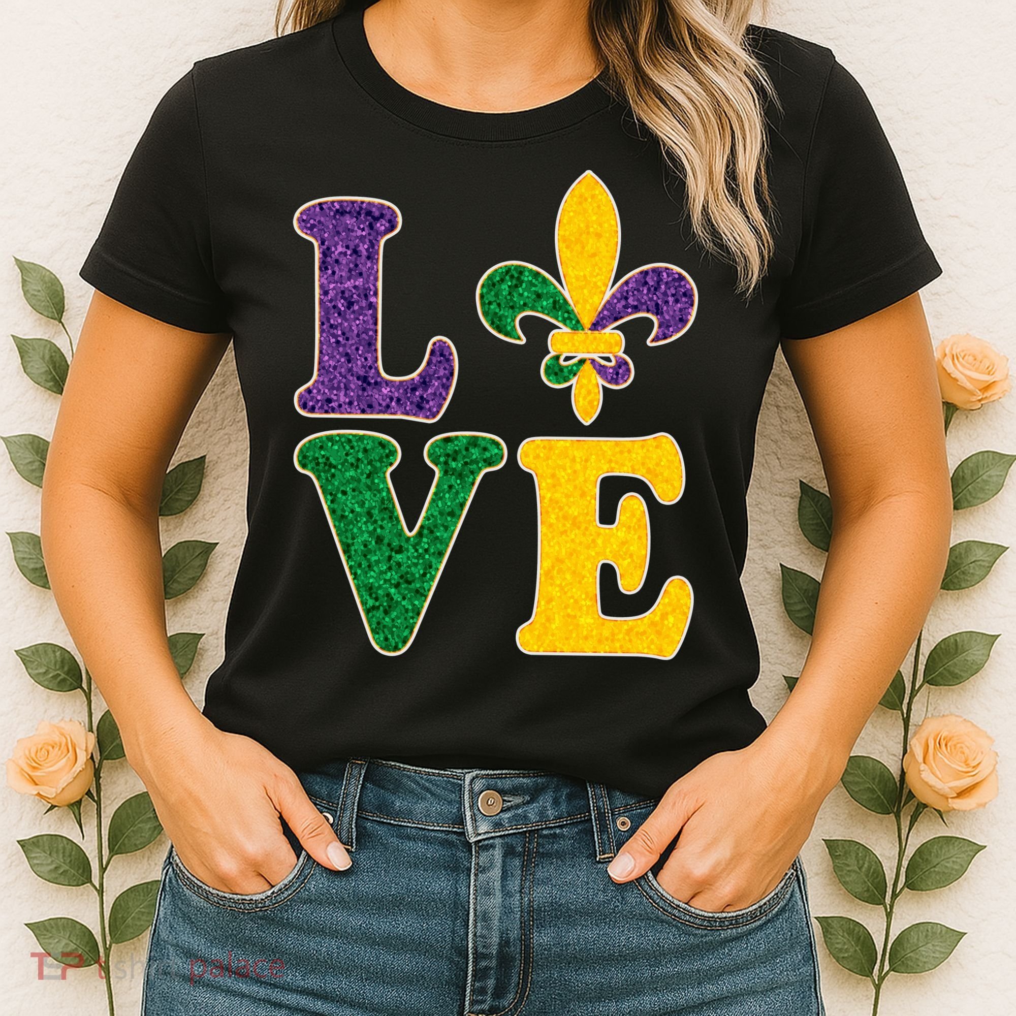 Mardi Gras Love Spade  Women's T-Shirt