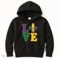 Mardi Gras Love Spade  Kids Hoodie thumb 0